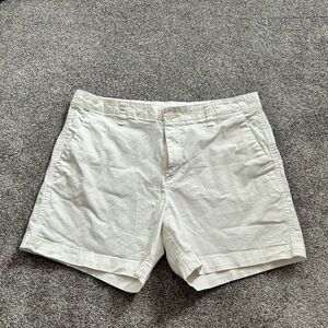 GAP White Flat Front Shorts Crisp Summer Essential